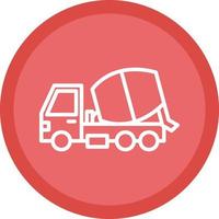 Mischer-LKW-Vektor-Icon-Design vektor