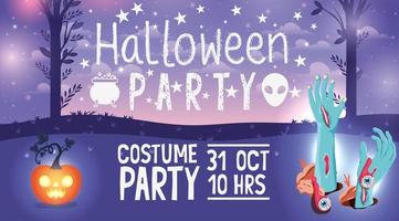 Halloween Party Karte Design vektor