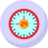 24-Stunden-Vektor-Icon-Design vektor