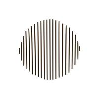 runda randig abstrakt form cirkel vektor illustration, minimalistisk design element i lugna scandinavian boho färger