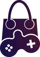 Einkaufen Tasche Spiel Logo Tasche Spiel Symbol Vektor Design Vorlage