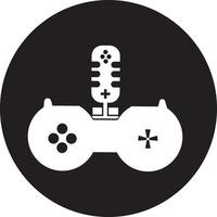 spel podcast logotyp design vektor mall