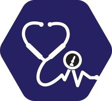 Stethoskop Zeit Vektor Logo Design Vorlage. Gesundheit und medizinisch oder Apotheke Logo Konzept.