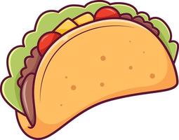 Taco Sandwich mit Käse und Gemüse vektor