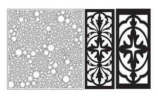 dekorativ blommig mönster, geometrisk mall för cnc laser skärande vektor