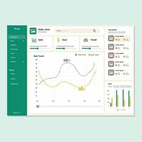 modern E-Commerce Verkauf Dashboards Konzept Design vektor