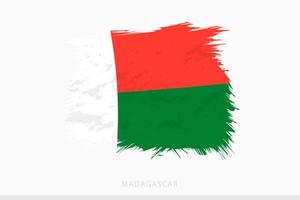 grunge flagga av madagaskar, vektor abstrakt grunge borstat flagga av madagaskar.
