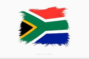 Grunge Flagge von Süd Afrika, Vektor abstrakt Grunge gebürstet Flagge von Süd Afrika.