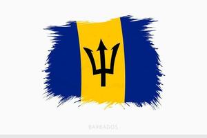 Grunge Flagge von Barbados, Vektor abstrakt Grunge gebürstet Flagge von Barbados.