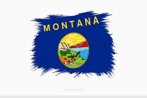 grunge flagga av montana, vektor abstrakt grunge borstat flagga av montana.