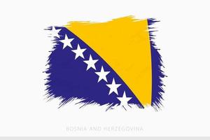 grunge flagga av bosnien och hercegovina, vektor abstrakt grunge borstat flagga av bosnien och hercegovina.