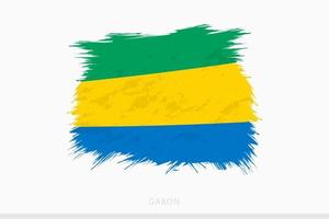 Grunge Flagge von Gabun, Vektor abstrakt Grunge gebürstet Flagge von gabun.