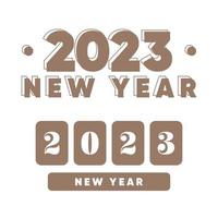 2023 Neu Jahr Logo Text Design Satz. 2023 Nummer Design Vorlage. Kalender einfach Symbol vektor