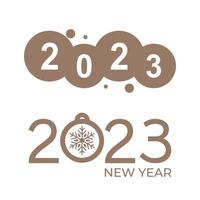 2023 Neu Jahr Logo Text Design Satz. 2023 Nummer Design Vorlage. Kalender einfach Symbol vektor