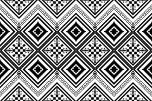 sömlös geometrisk etnisk orientalisk mönster svartvit. vektor