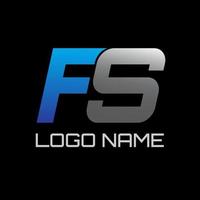 fs modern första elegant logotyp design vektor proffs