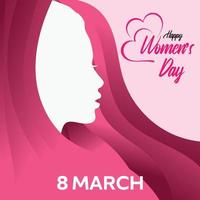 8 .. März Damen Tag Vektor im Rosa Hintergrund