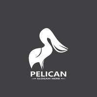 pelikan enkel logotyp vektor illustration