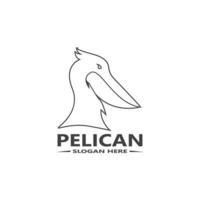 Pelikan einfach Logo Vektor Illustration