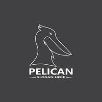 pelikan enkel logotyp vektor illustration