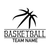 Basketball Mannschaft Name Typografie Vektor Grafik T-Shirt