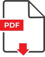 de pdf ikon. fil formatera symbol. platt vektor illustration