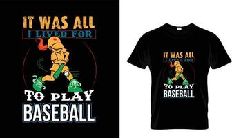 baseboll t-shirt design fri vektor