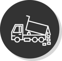 Kipper-LKW-Vektor-Icon-Design vektor