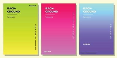 bunt Gradient Poster Design Vorlage Kopieren Raum vektor