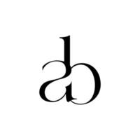 brev ab ba lyx ikon logotyp vektor