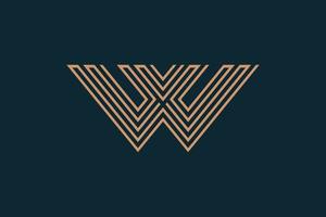 Initiale w Logo Design Symbol Vorlage Element Lager Vektor