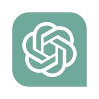 chatgpt Logo - - Plaudern gpt App Symbol auf Grün Hintergrund vektor