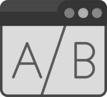 webb ab testning vektor ikon