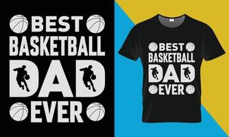 Basketball T-Shirt Design, Beste Basketball Papa je vektor