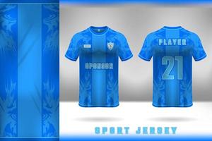 Blaues Sport-Trikot-Template-Design vektor