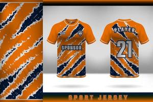 sport jersey mall design, Färg kombination av orange och svart vektor