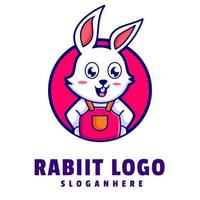 Hase Karikatur Logo Vorlage vektor