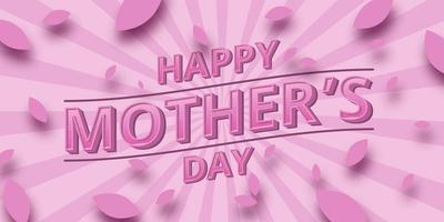 Vektor Illustration von glücklich Mutter Tag im Jahrgang Stil geeignet zum Banner, Poster, Gruß Karten, Design Vorlagen