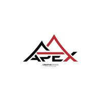 Berg branding Apex modern Logo vektor