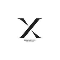 modern Brief x einzigartig gestalten kreativ Logo vektor