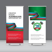 glad Azerbajdzjan självständighetsdagen firande kreativ design vektor mall design illustration