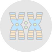 Chromosomen-Vektor-Icon-Design vektor