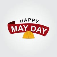 Happy May Day Logo Vektor Vorlage Design Illustration