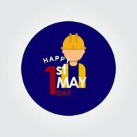 Happy May Day Logo Vektor Vorlage Design Illustration