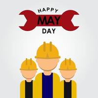 Happy May Day Logo Vektor Vorlage Design Illustration