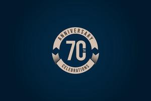 70-årsjubileum firande logotyp vektor mall design illustration