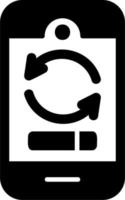 Handy, Mobiltelefon synchronisieren Vektor Symbol