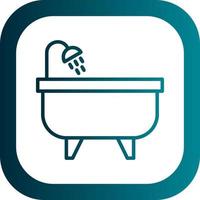 Badewanne-Vektor-Icon-Design vektor