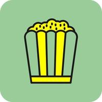 Popcorn-Vektor-Icon-Design vektor