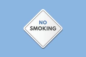 Nein Rauchen Text Taste. Nein Rauchen Zeichen Symbol Etikette Aufkleber Netz Tasten vektor